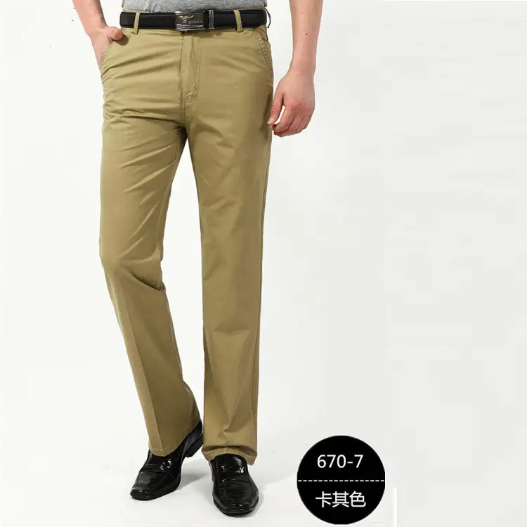 Men's Grey Casual Pants Autumn Loose Straight Fit - Image 9