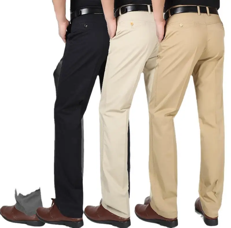 Men's Grey Casual Pants Autumn Loose Straight Fit - Image 11
