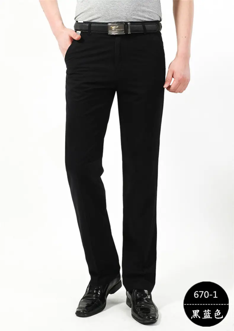 Men's Grey Casual Pants Autumn Loose Straight Fit - Image 3