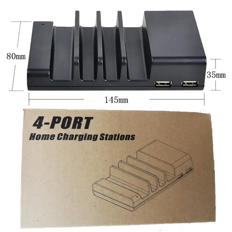 4-Port USB Smart Charging Stand for Mobile Phone & PC - Image 4