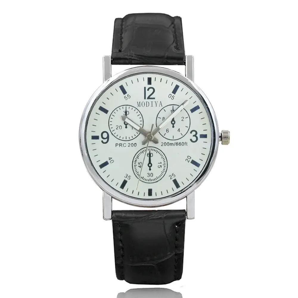 Brown Leather Watch for Men Women Quartz 3D Display - Image 8