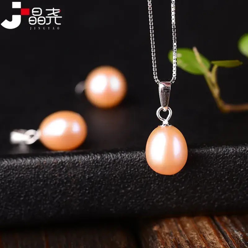 Jingyao White Pearl Water Drop Necklace S925 Silver - Image 3