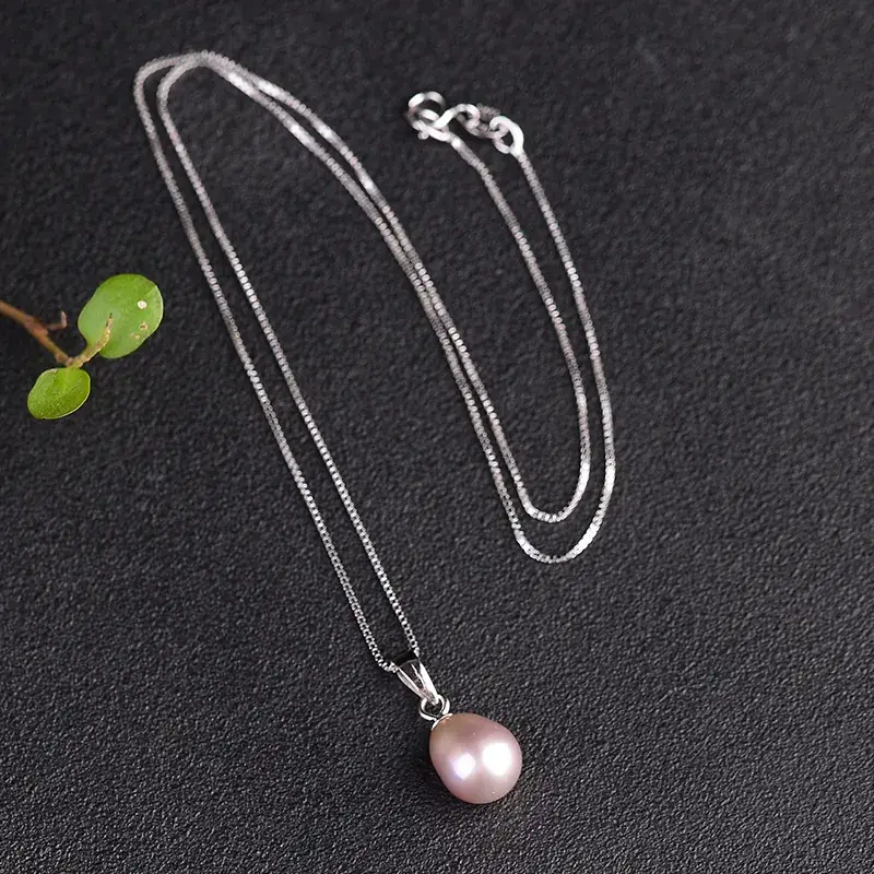 Jingyao White Pearl Water Drop Necklace S925 Silver - Image 4