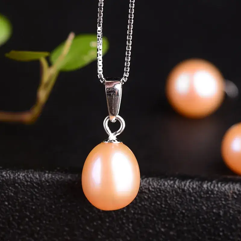 Jingyao White Pearl Water Drop Necklace S925 Silver - Image 2
