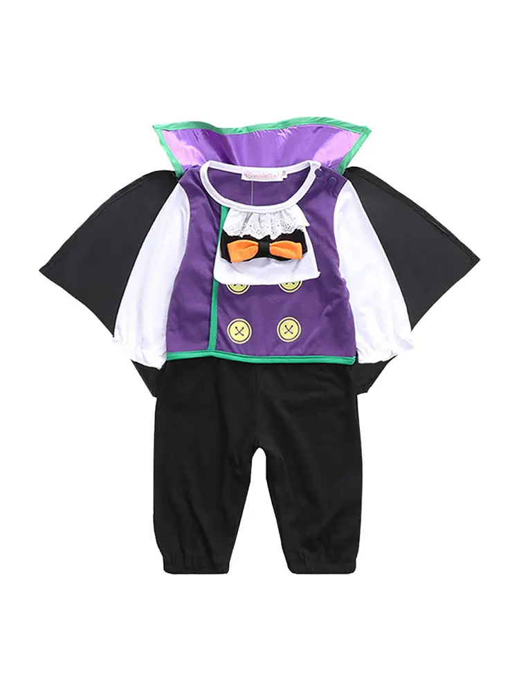 Halloween Vampire Baby Suit Purple Black Kids Outfit