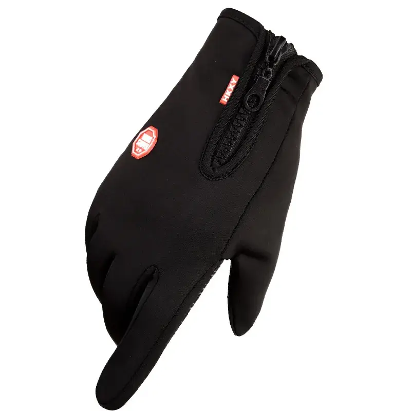 Black Waterproof Fingerless Gloves for Cycling Ski Mountaineering - Image 2