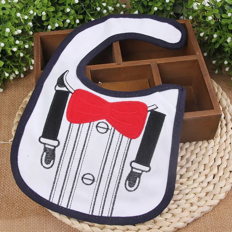Embroidered Pure Cotton Bib for Baby & Mother - Image 4