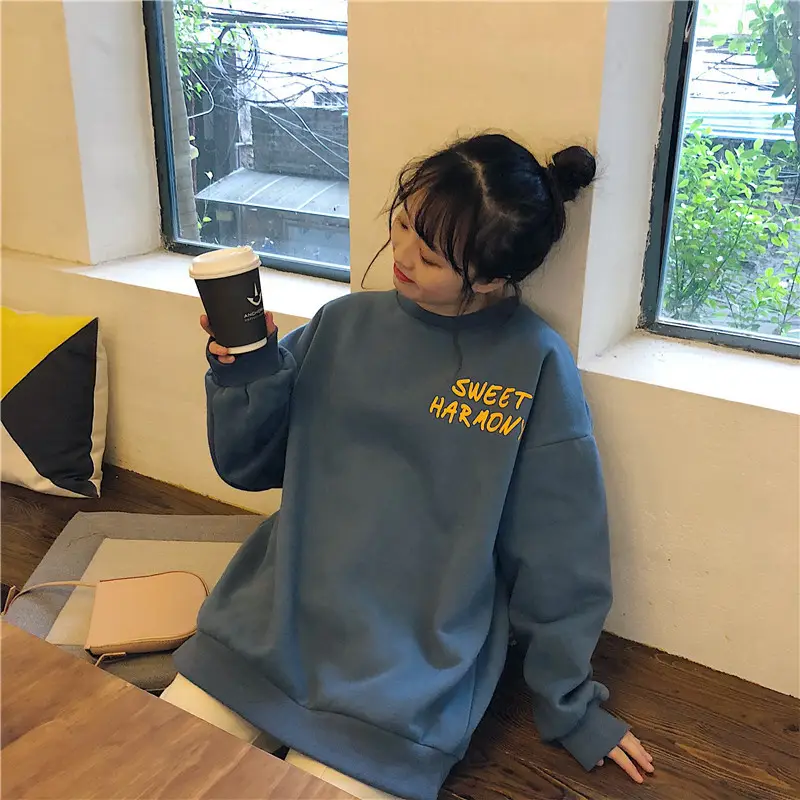 Women Pink Fleece Round Neck Sweatshirt 2025 - Image 4