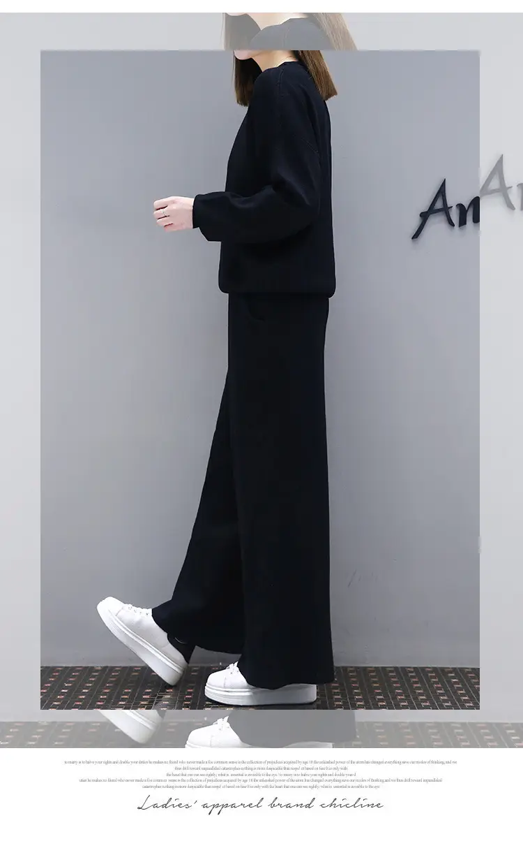 Plus Size Women's Black Western Suit with Wide Leg Pants — feature 13