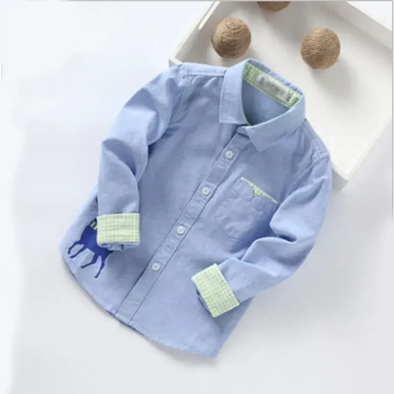 White Long-Sleeved Boys Shirt for School Uniforms - Image 27