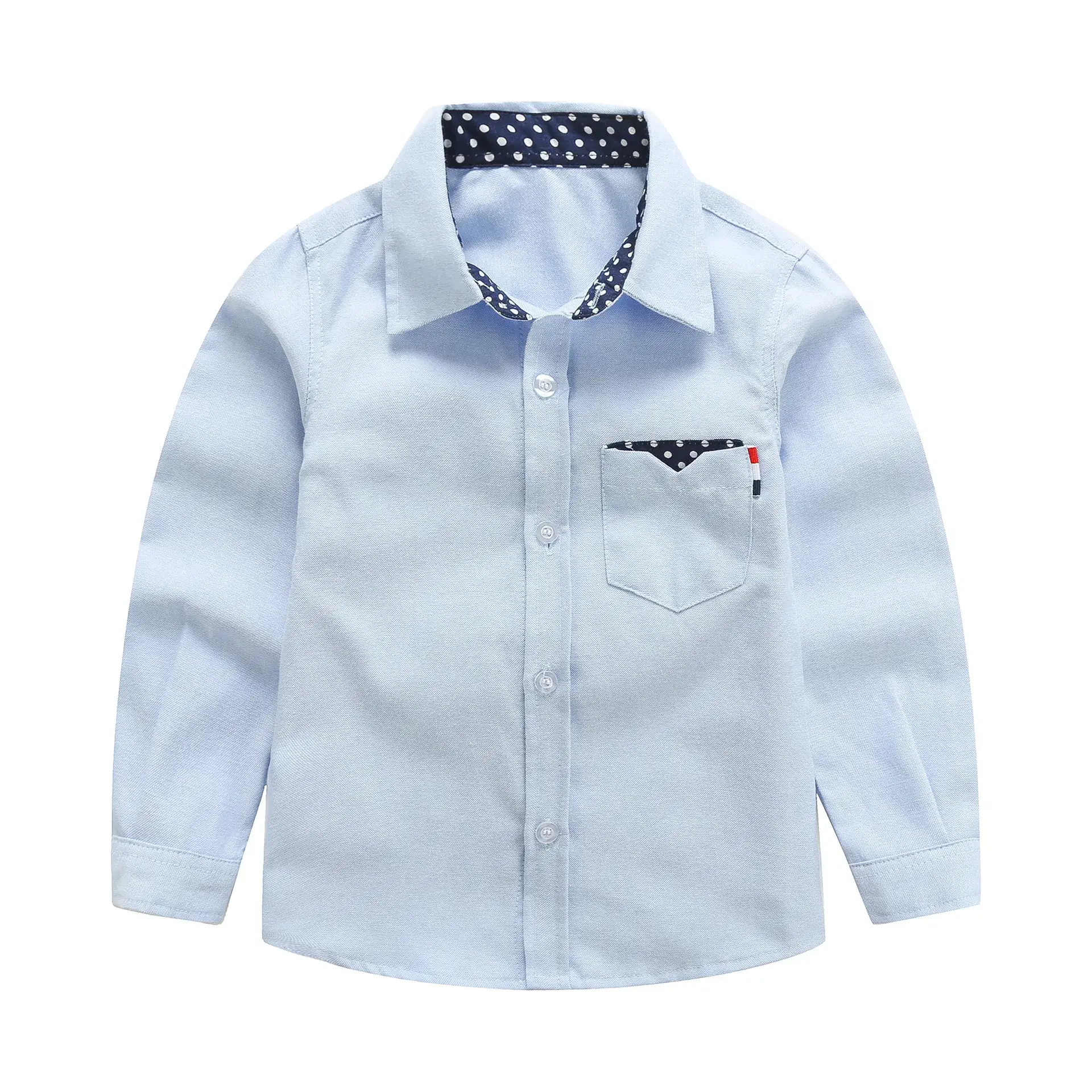 White Long-Sleeved Boys Shirt for School Uniforms - Image 30