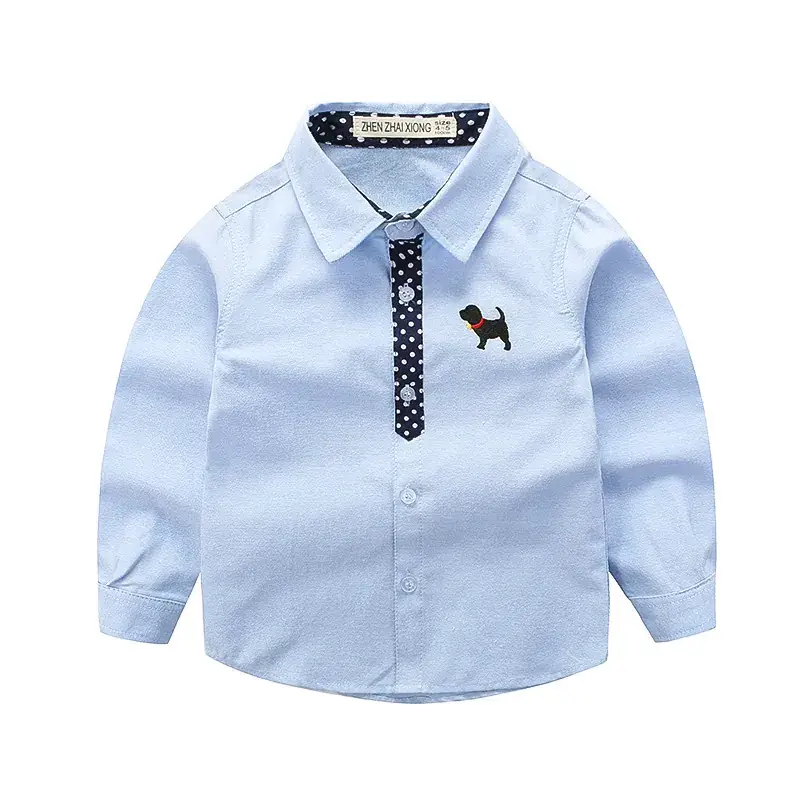 White Long-Sleeved Boys Shirt for School Uniforms - Image 10