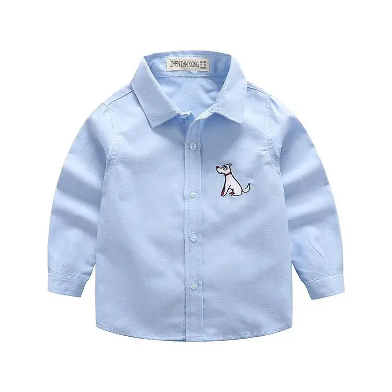 White Long-Sleeved Boys Shirt for School Uniforms - Image 16