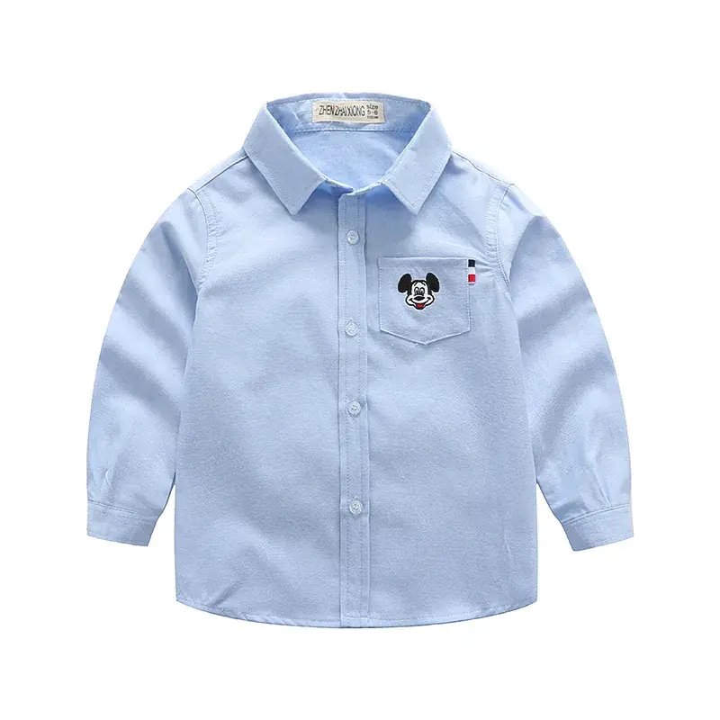 White Long-Sleeved Boys Shirt for School Uniforms - Image 19