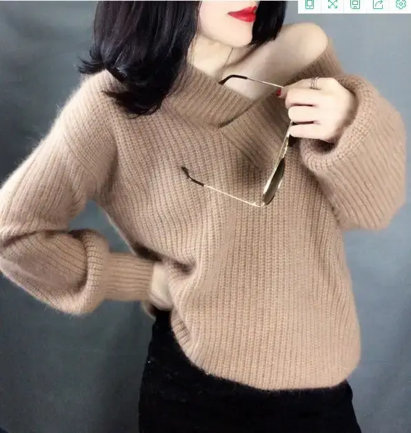 Women's Korean Style V-Neck Pullover Sweater — feature 18