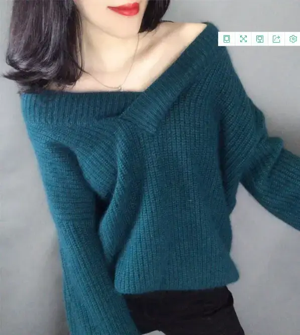 Women's Korean Style V-Neck Pullover Sweater — feature 6
