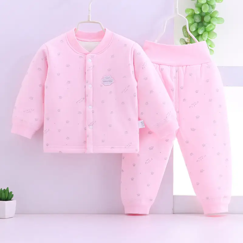 Pink Baby Suit with Snap Buttons, Thin Cotton, 2026 - Image 3