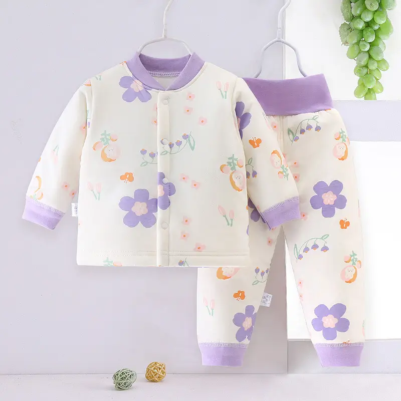 Pink Baby Suit with Snap Buttons, Thin Cotton, 2026 - Image 4