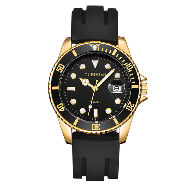 Curssen Men Green Silicone Quartz Wristwatch - Image 8