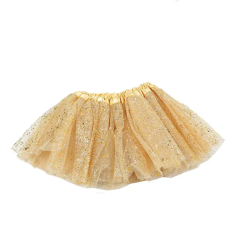 Golden Sequin Mesh Baby Bralette with Tulle Edge - Image 5