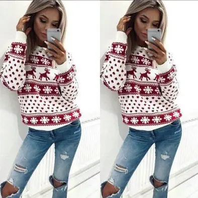 2023 Christmas Snowflake Fawn Crewneck Sweatshirt - Image 4