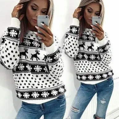 2023 Christmas Snowflake Fawn Crewneck Sweatshirt - Image 5