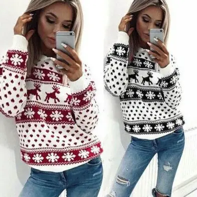 2023 Christmas Snowflake Fawn Crewneck Sweatshirt - Image 6
