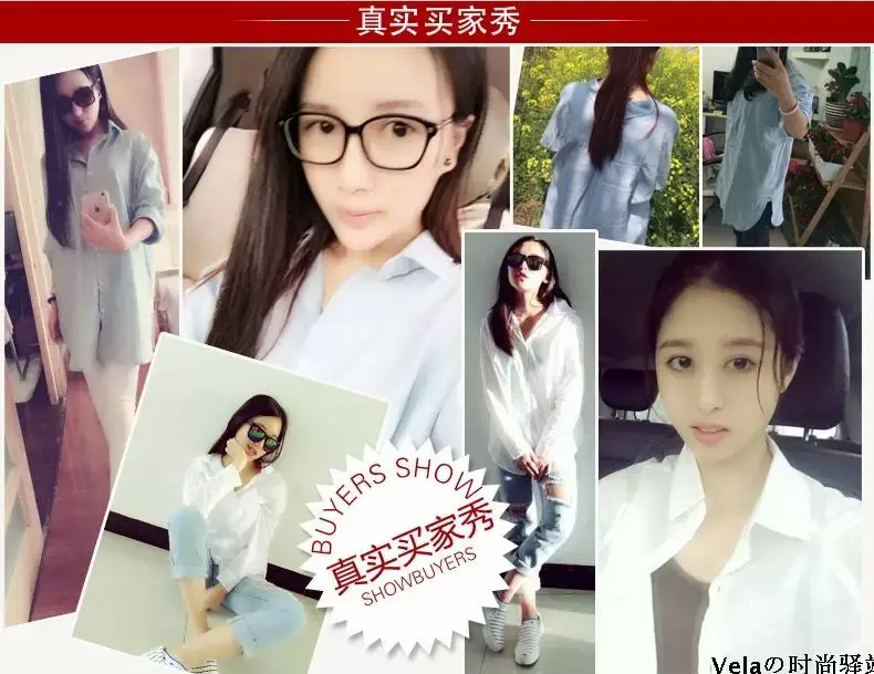 Women Linen Long Sleeve Shirt Light Blue Large — feature 8