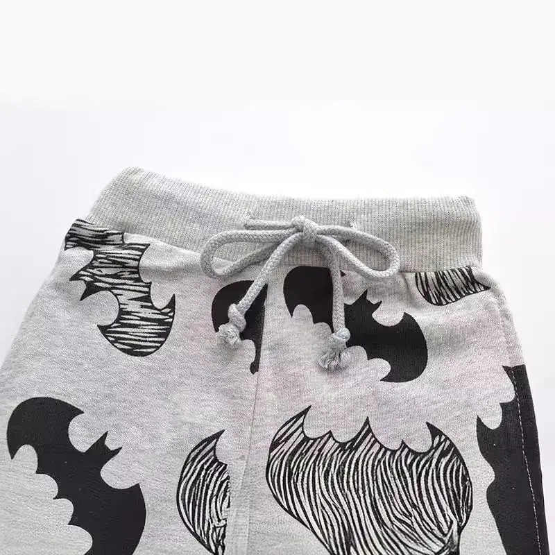 Boys Batman Printed Grey Cotton Shorts Autumn Winter - Image 2