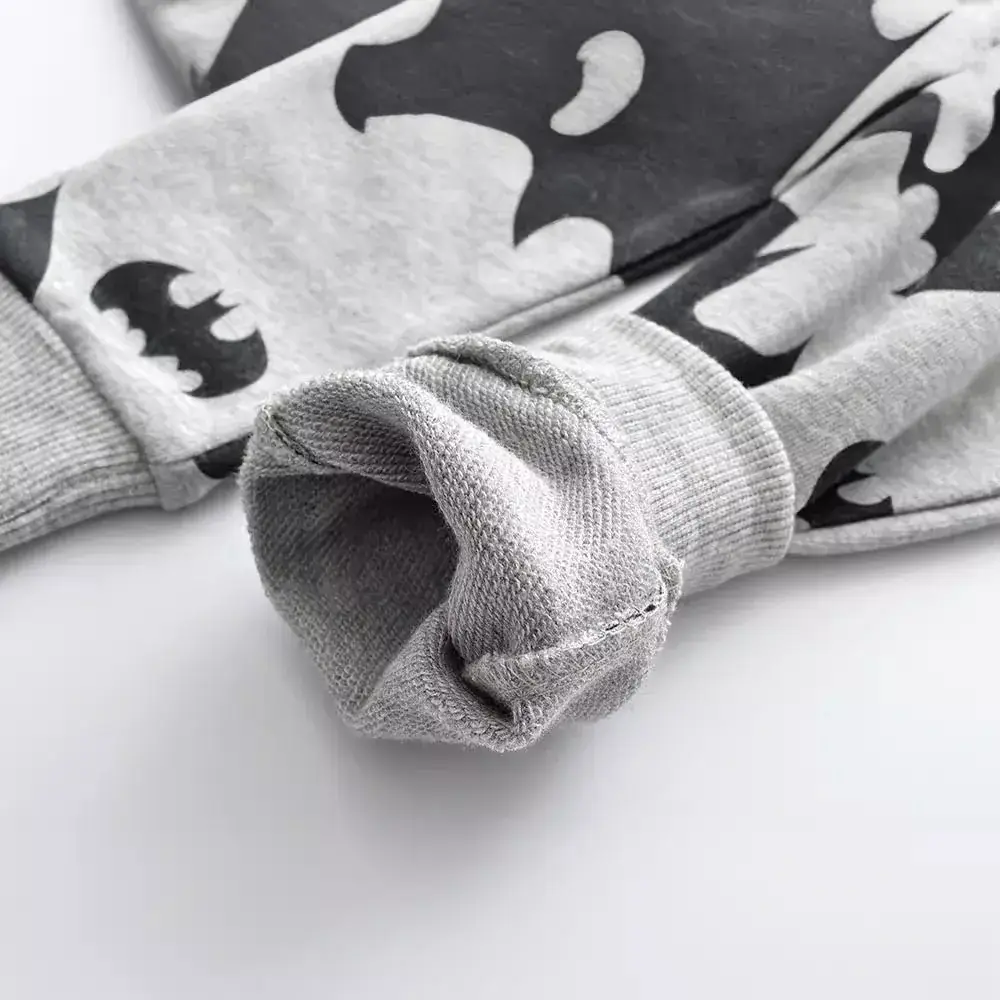 Boys Batman Printed Grey Cotton Shorts Autumn Winter - Image 3