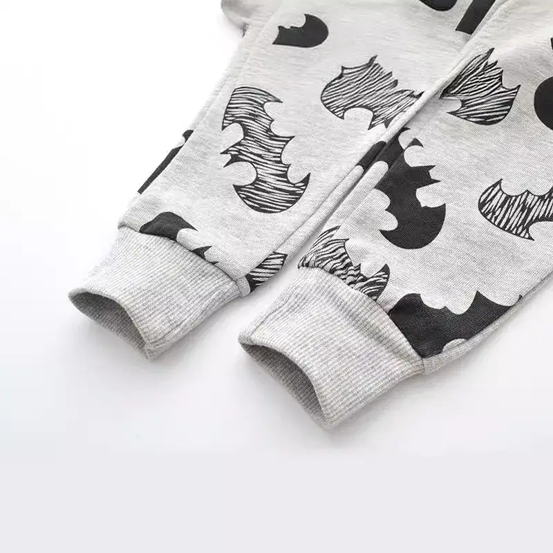 Boys Batman Printed Grey Cotton Shorts Autumn Winter - Image 4
