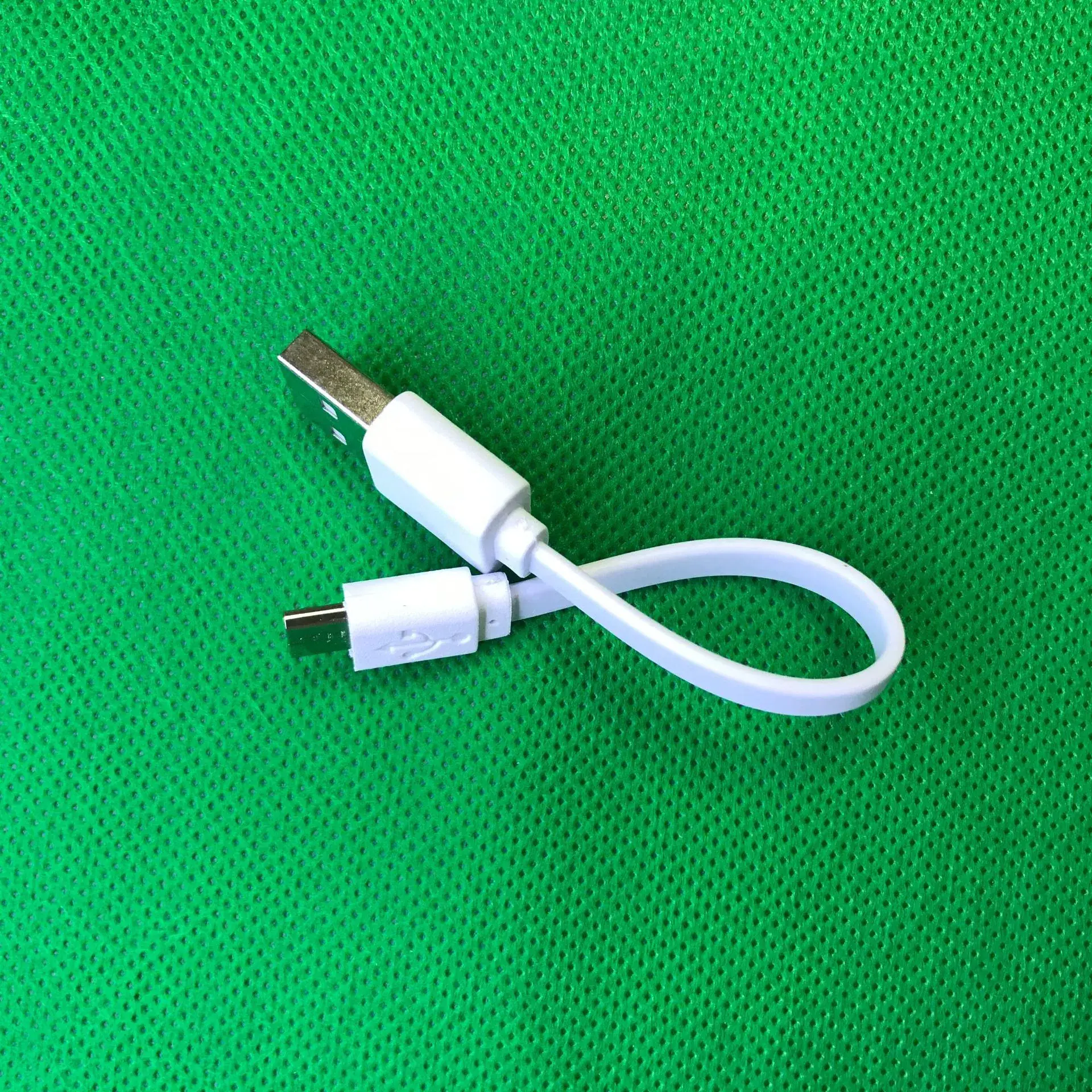 V8 Flat USB Cable 20cm 2A Green PVC - Image 4