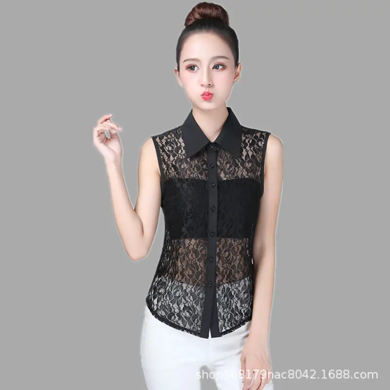 White Lace Collar Shirt for Women Elegant Western Style - Image 16