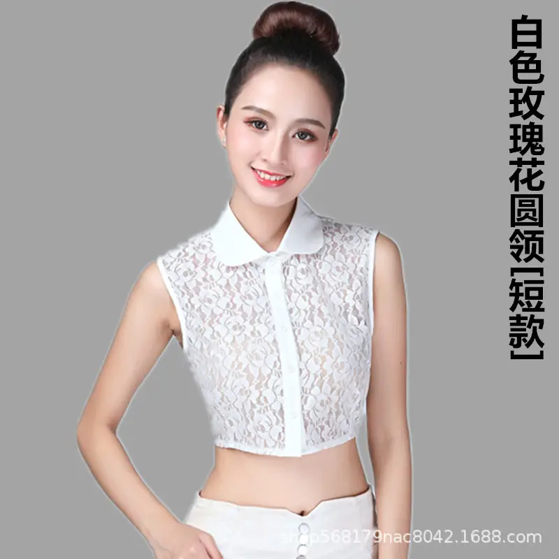 White Lace Collar Shirt for Women Elegant Western Style - Image 11