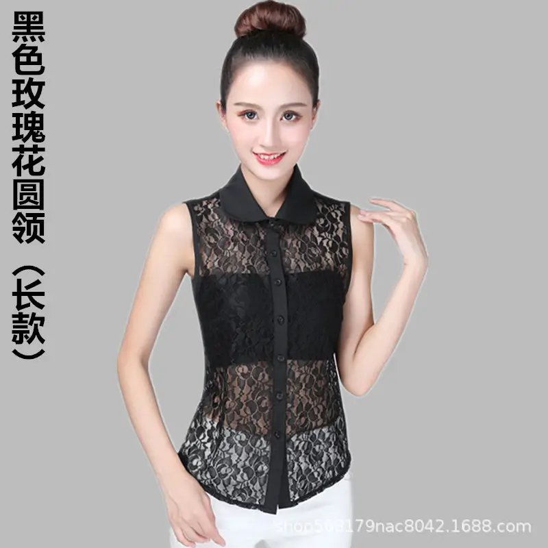 White Lace Collar Shirt for Women Elegant Western Style - Image 6