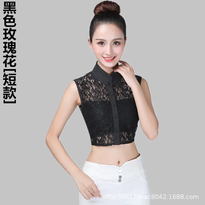 White Lace Collar Shirt for Women Elegant Western Style - Image 8