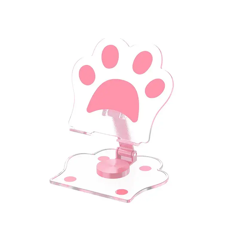 Transparent Cat Paw Print Mobile Phone Stand 360° - Image 2