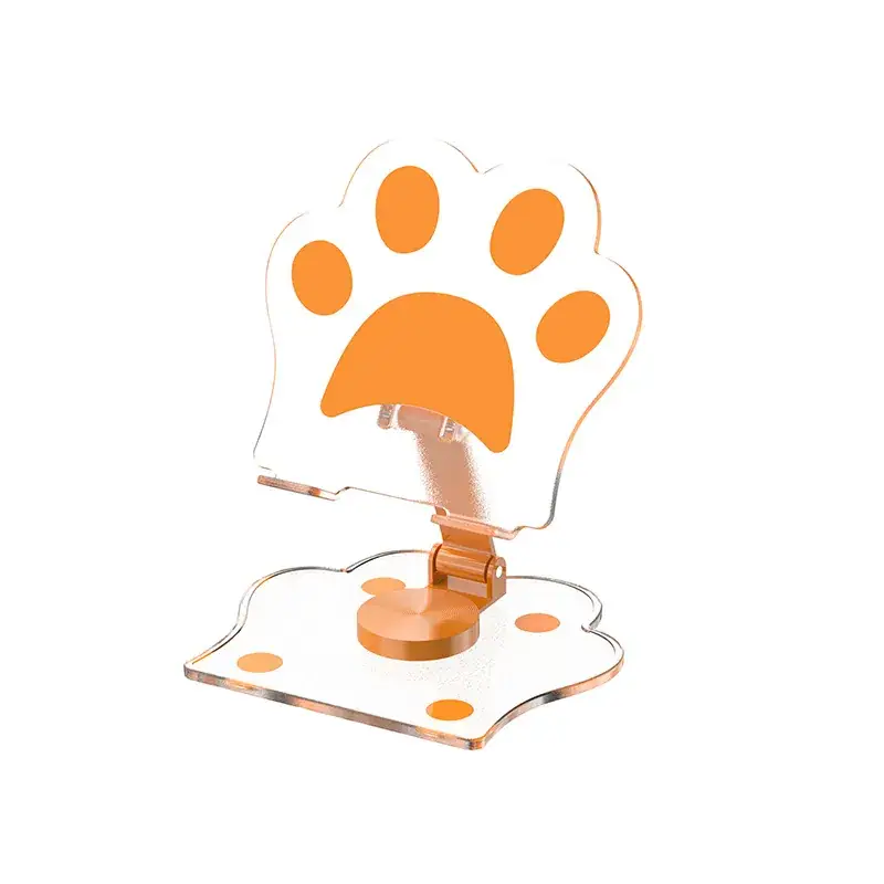 Transparent Cat Paw Print Mobile Phone Stand 360° - Image 3