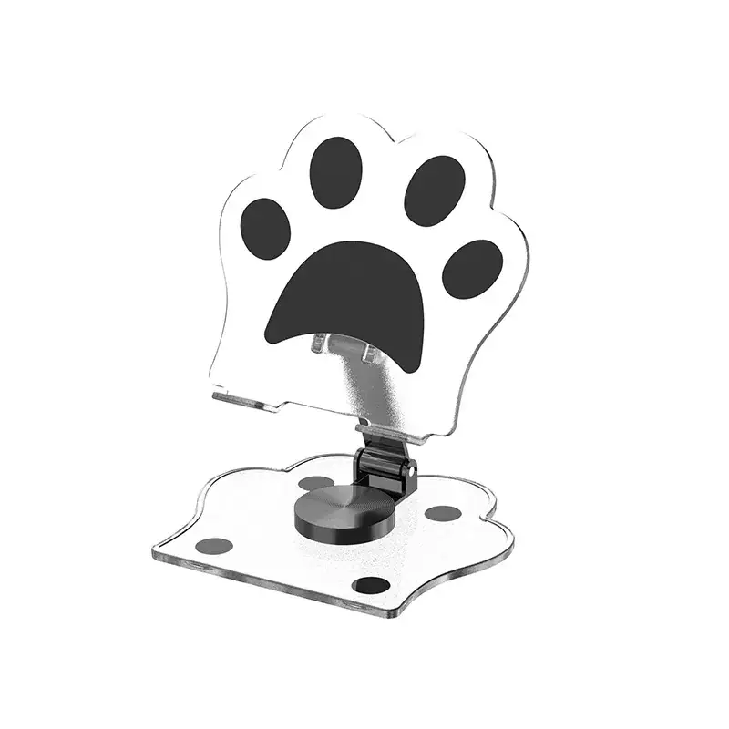 Transparent Cat Paw Print Mobile Phone Stand 360° - Image 4