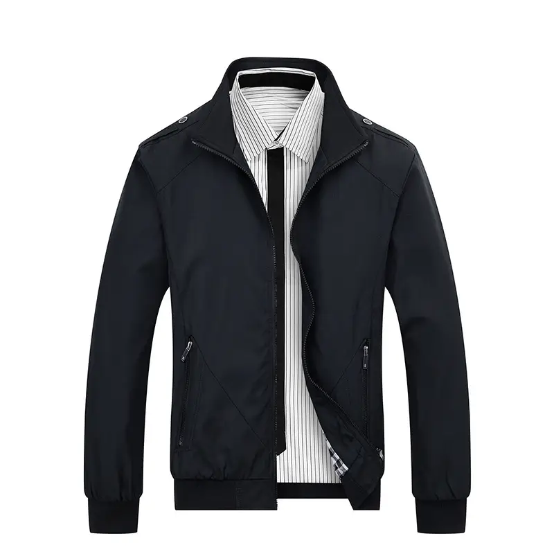 Men's Blue Korean Jacket Slim Fit Autumn 2022 - Image 2