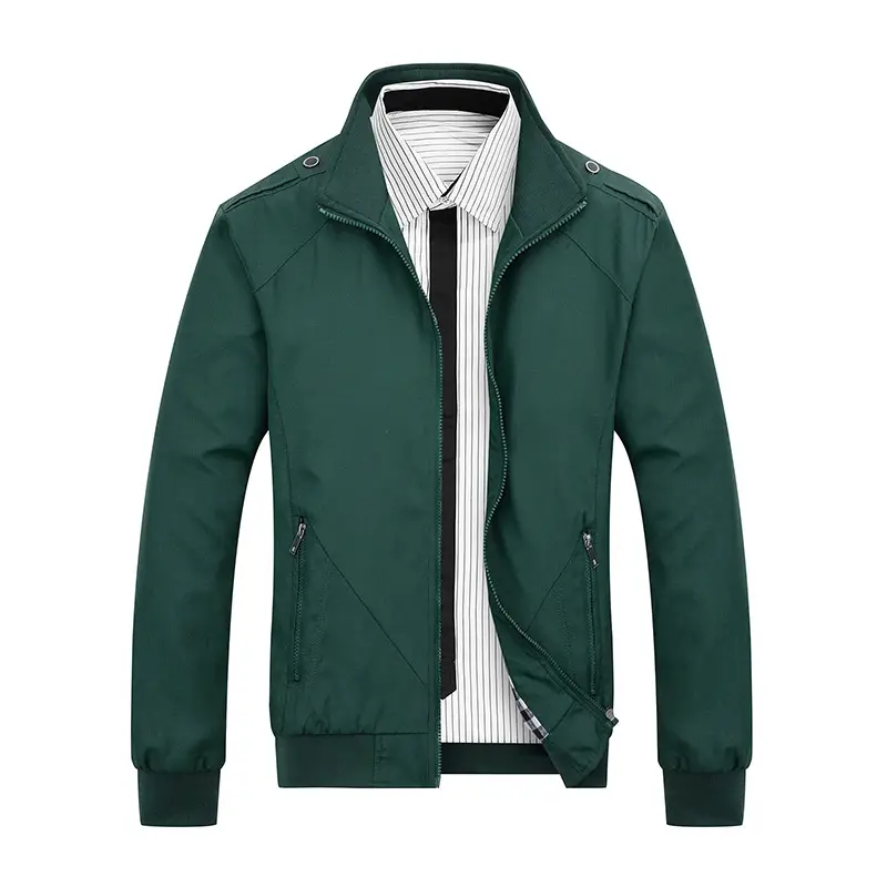 Men's Blue Korean Jacket Slim Fit Autumn 2022 - Image 4