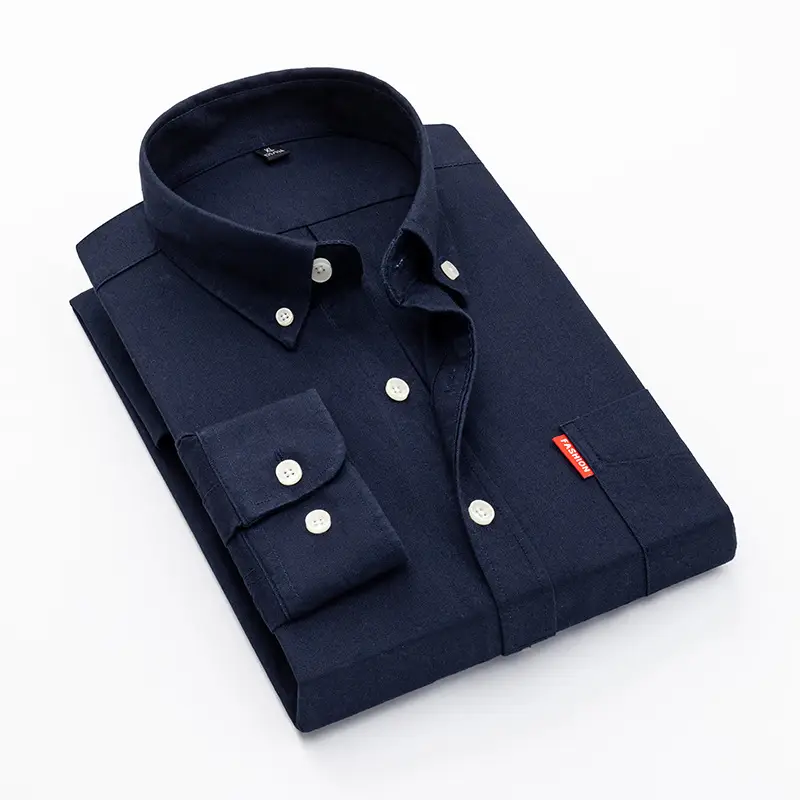 Men's White Slim Fit Oxford Shirt Long Sleeve