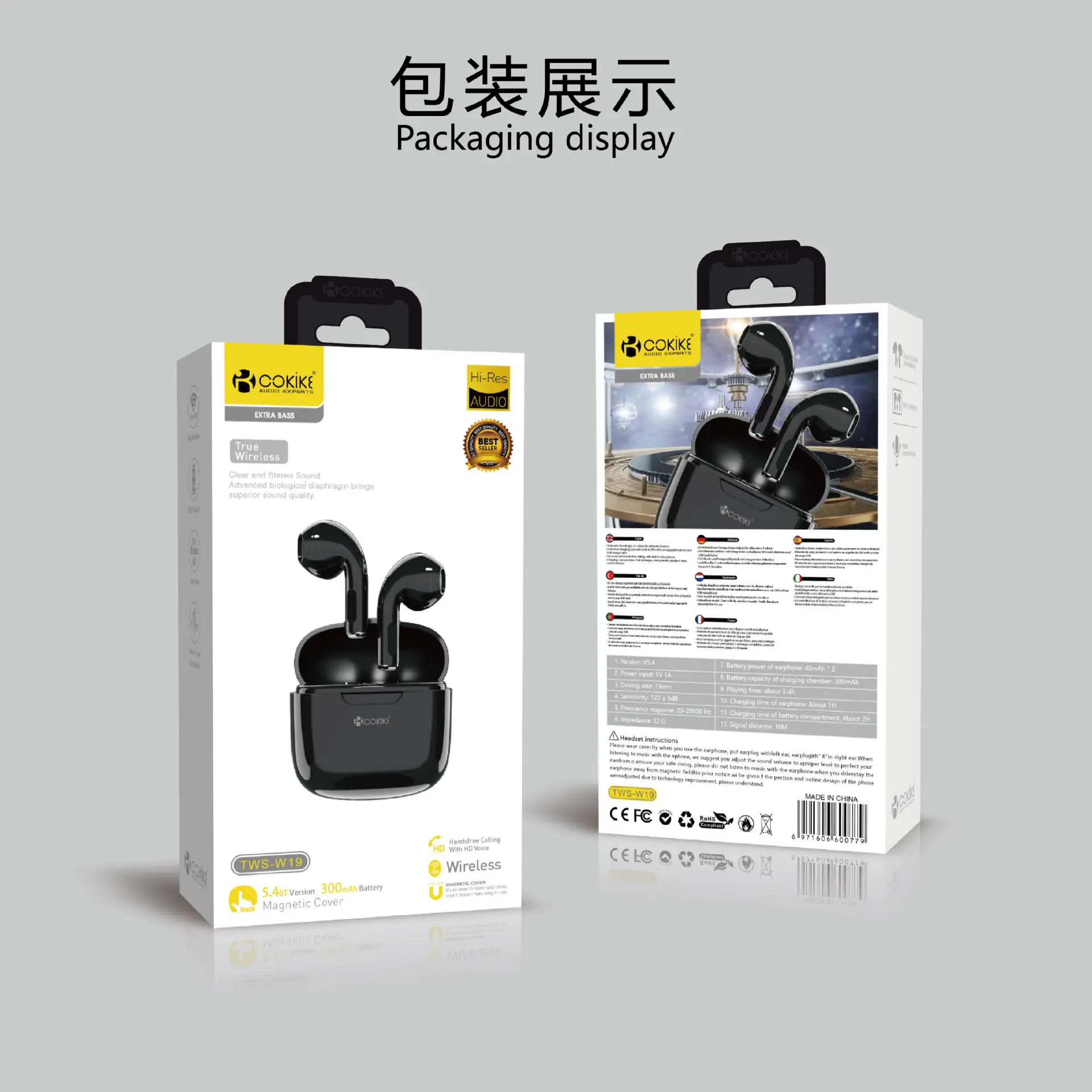 TWS Bluetooth Headphones Wireless Pair White - Image 4