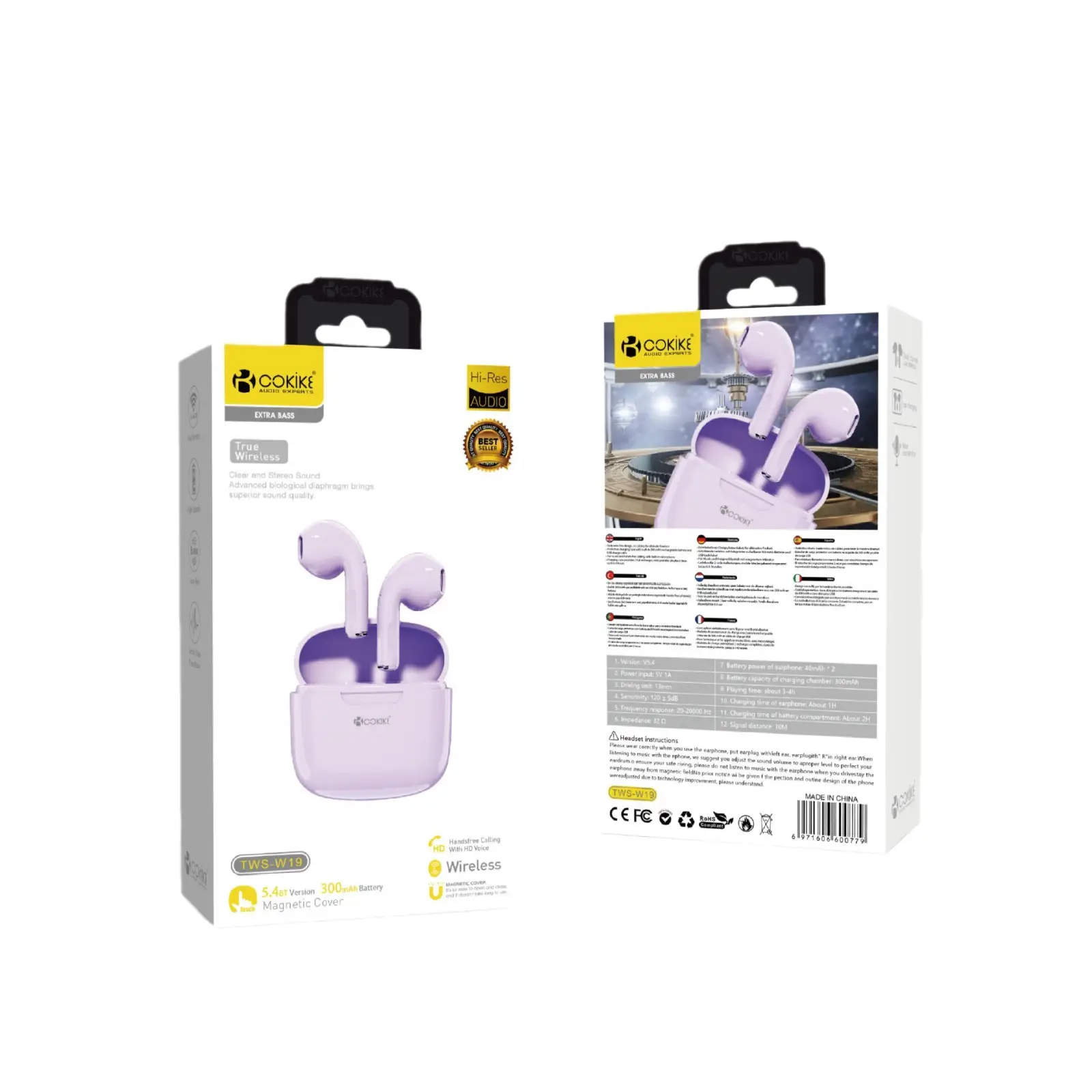 TWS Bluetooth Headphones Wireless Pair White - Image 6