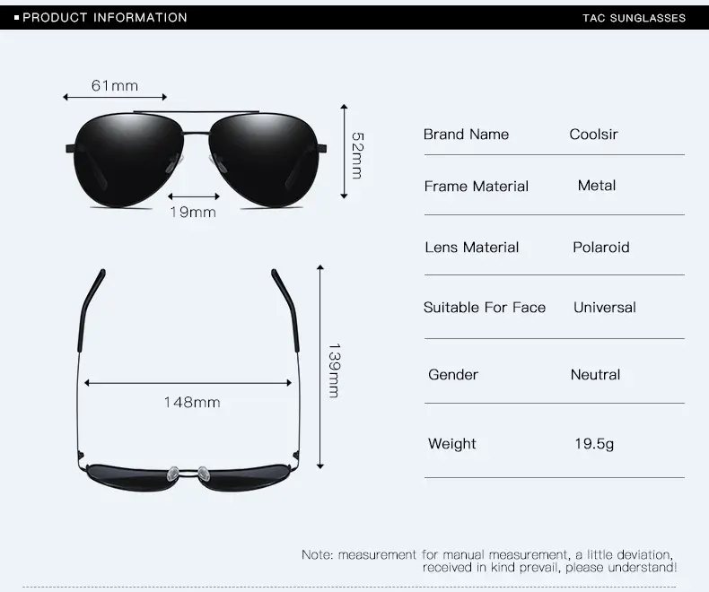 European American New Metal Frame Polarized Sunglasses — feature 6