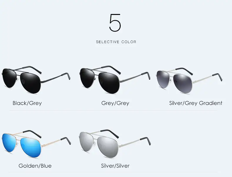 European American New Metal Frame Polarized Sunglasses — feature 7