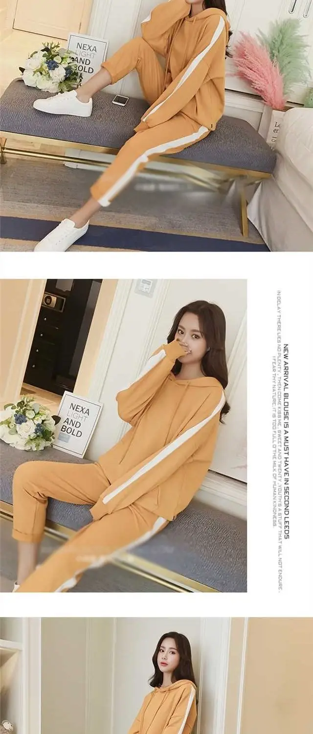 Women's Black White Track Suit New Korean Style Harem Pants — feature 10