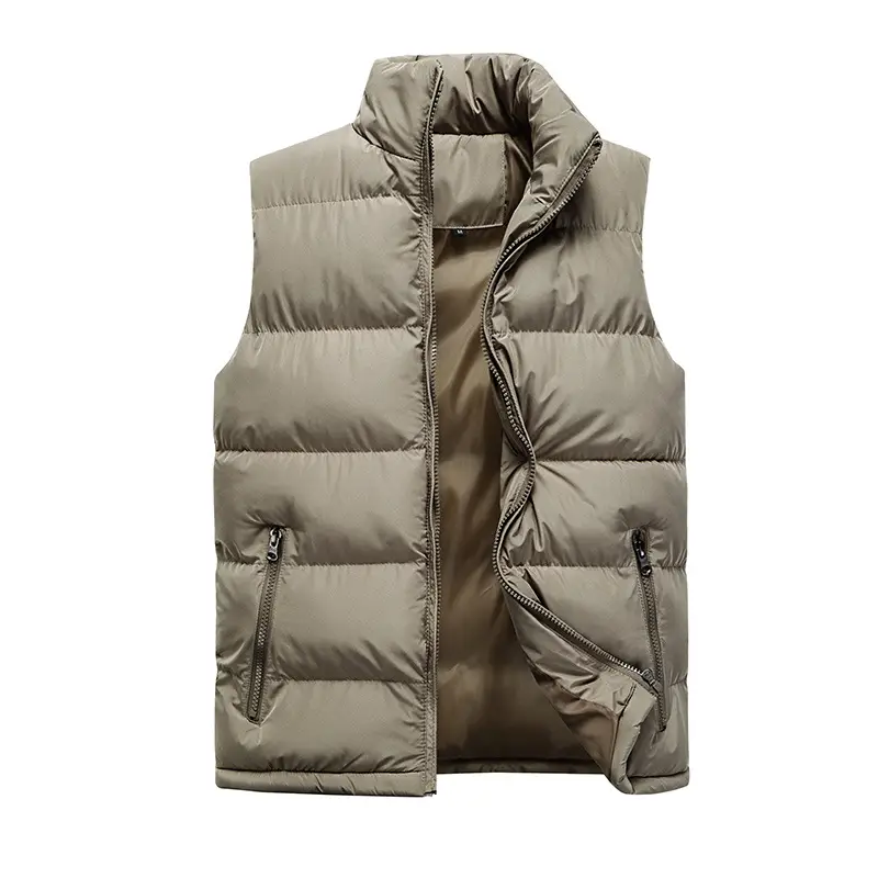 Black Korean Style Warm Down Vest Jacket Large - Image 6