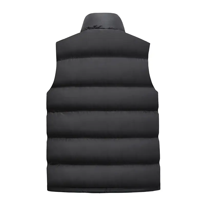 Black Korean Style Warm Down Vest Jacket Large - Image 7