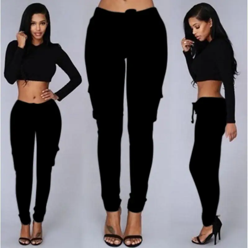 Ladies Drawstring Lace Pants Tan 8509